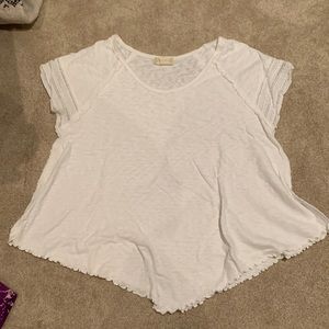 White altard state lace t shirt